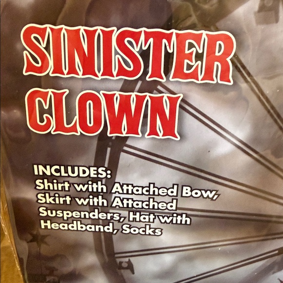 Girls Spirit Sinister Clown Costume Size Medium 8-10 - Picture 10 of 11